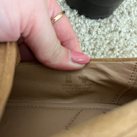 Sam Edelman Suede Leather Lug Sole Chunky Heel Taelor Loafers - Picture 5 of 6